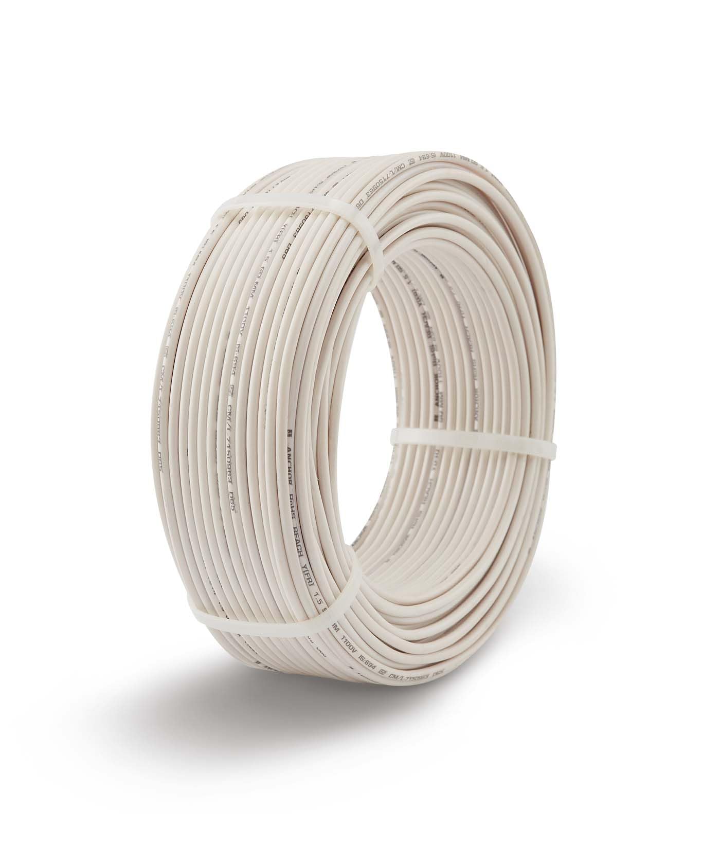 Anchor by Panasonic Advance FR Electric Wire, 1.5 sq mm PVC Insulated Copper Wire for Home Wiring, 90 Meter Electric Wire Cable for Industrial and Domestic Connections (White, 27404WH) (B0C7VDWZY4) Amazon Price History, Amazon Price Tracker