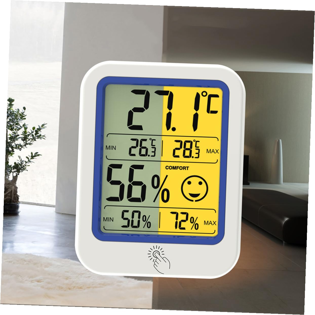 BESPORTBLE 3pièces Thermomètre Numérique Lcd Intérieur Avec Indicateur Humidité Hygromètre Électronique Pour Mesure Précise Température Humidité