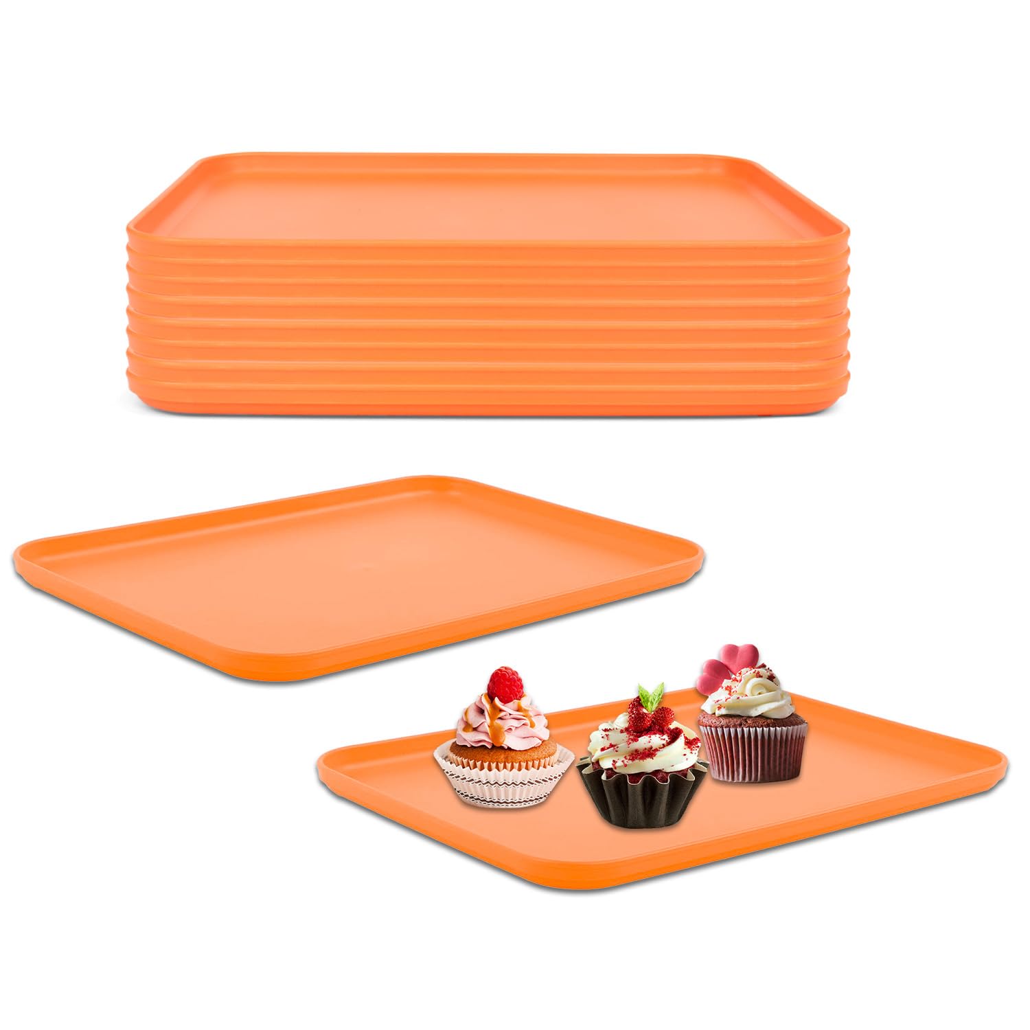 Art Supply Organizer Plastic Trays 10-Pack Large Plastic Art Trays ...
