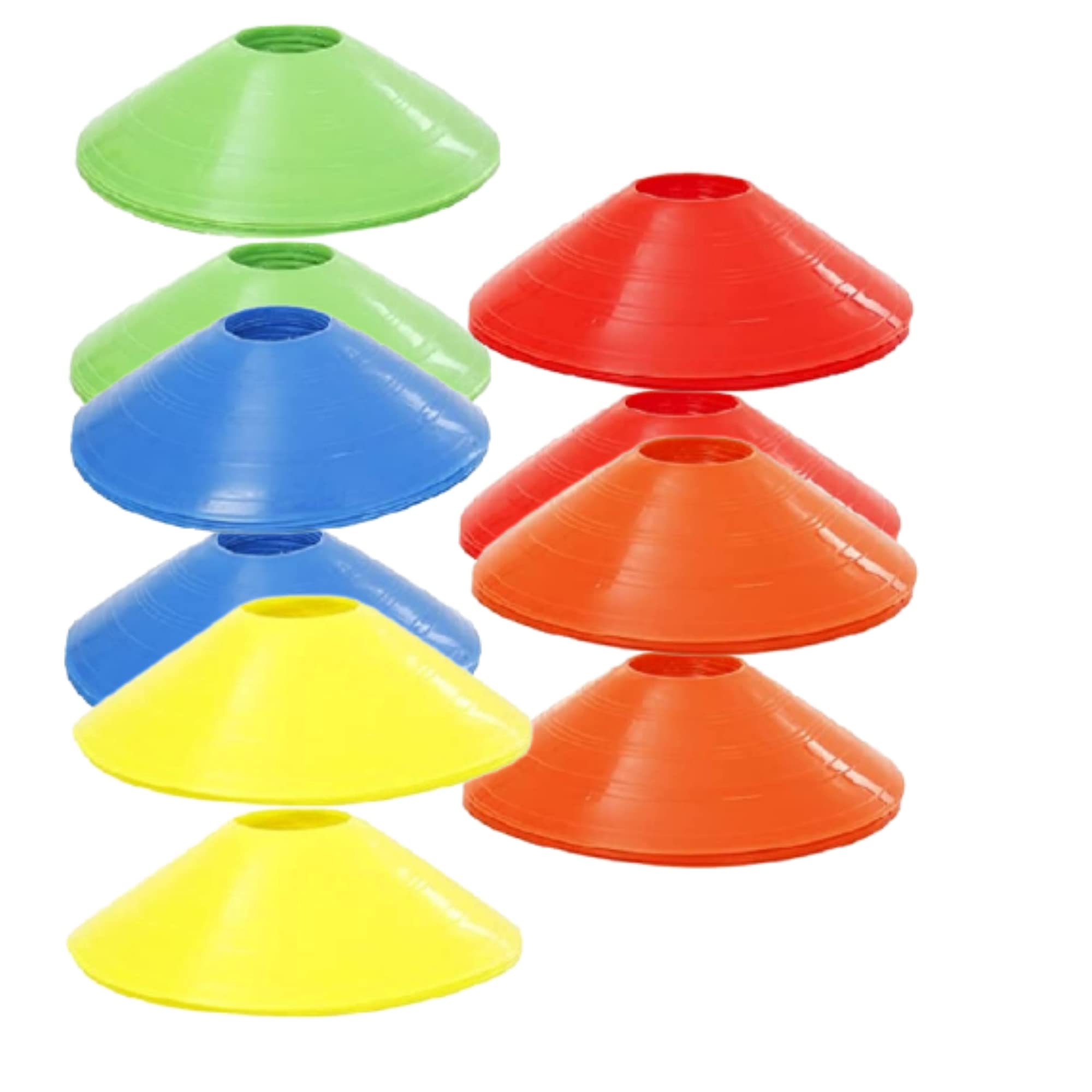 Speed Agility Training Space Soccer Ground Marker Cone - Multicolour | for Football, Cricket, Track and Field Sports (2 inch, Pack of 12)-image-29
