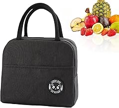 Lunch Bag,Keep Food Fresh & Cold/Hot - Perfect for Work, School, Picnic - Durable & Lightweight,Black