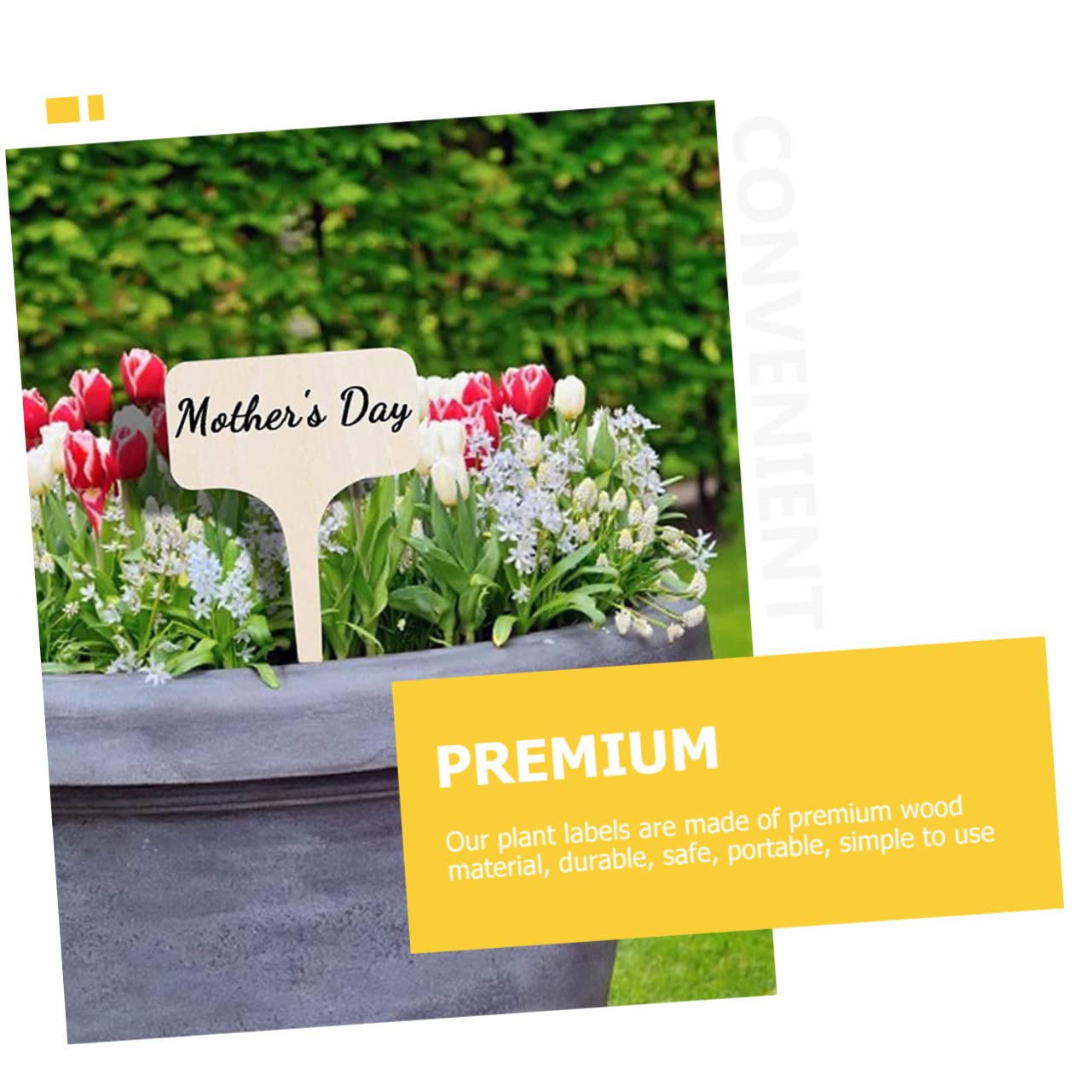 BESPORTBLE 100pièces Étiquettes De Plantes Panneaux Identificateurs Pour Fleurs Et Étiquettes De Jardin Durables Pratiques Pour Pots Et