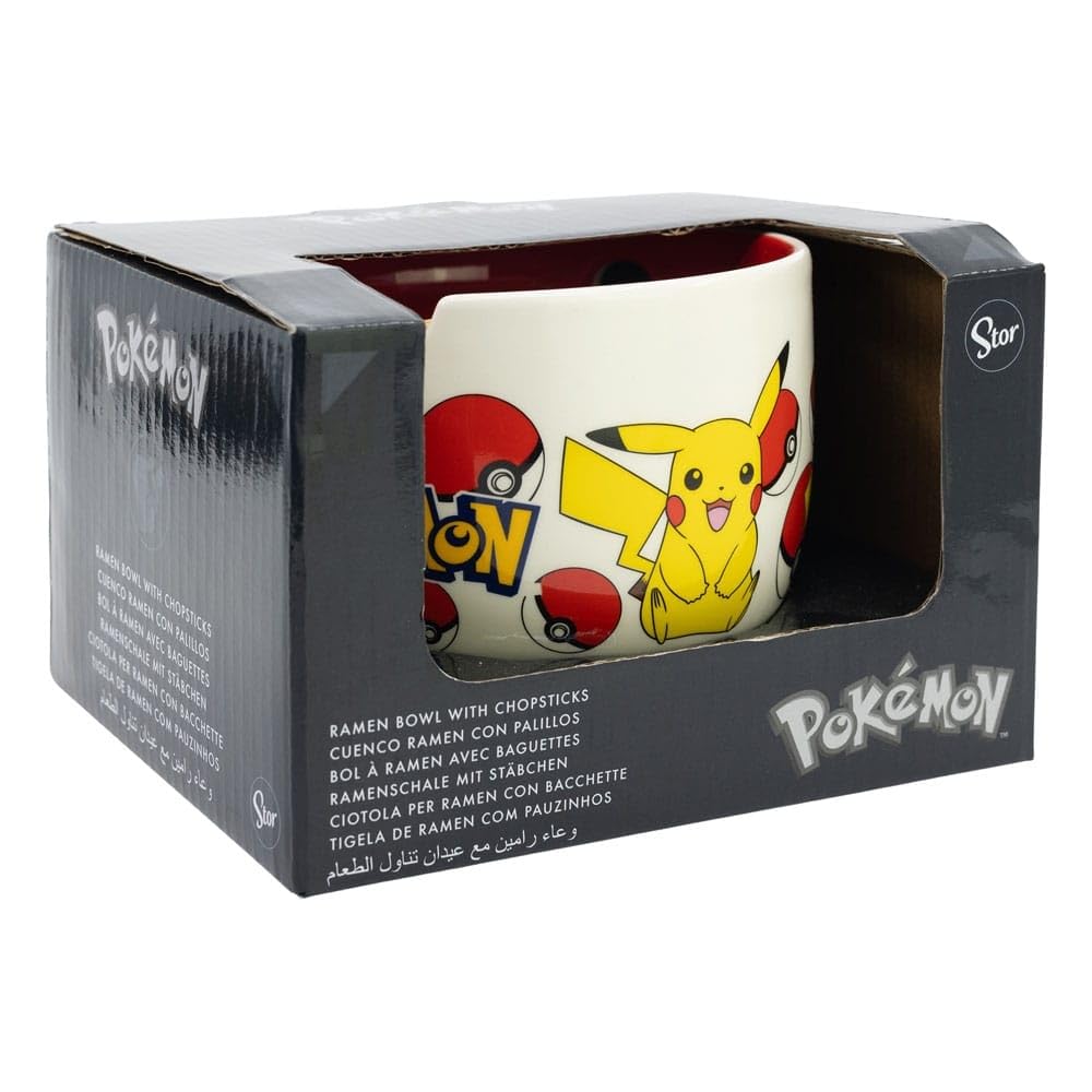 POKEMON Pikachu - Bol à Ramen avec bagietka - 450 ml