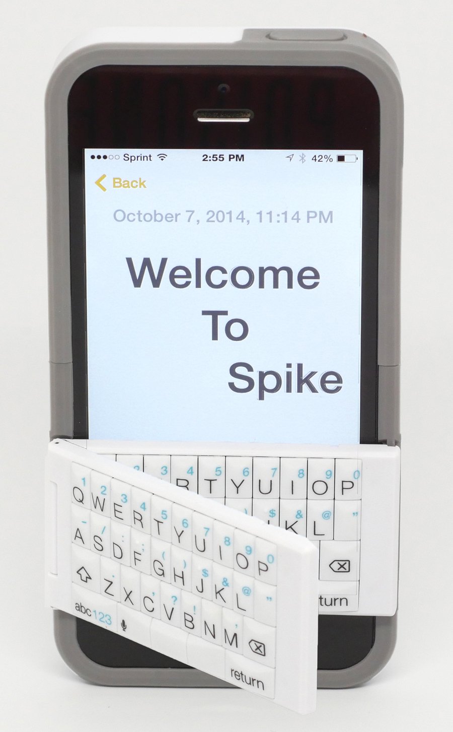 Ice White Keyboard/Case for iPhone 5/5s