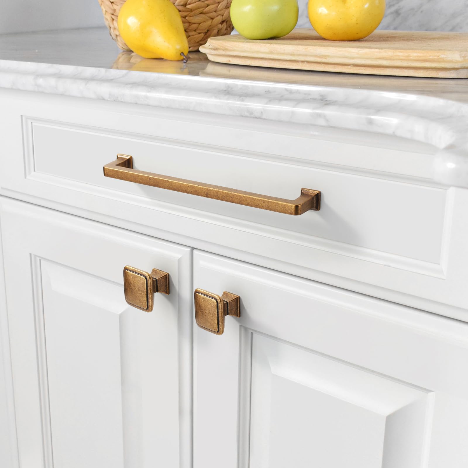 6 Maniglie Per Mobili In Lega Di Zinco | Bronzo Oliato | Foro 96mm | Per Cucina, Armadi E Cassetti - Foto 4