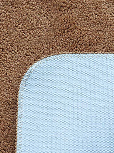 Image of SKIVE India Solid Anti Slip Bathmat,Colour Beige,Size(40 x 60 cm) Set of 2 Piece