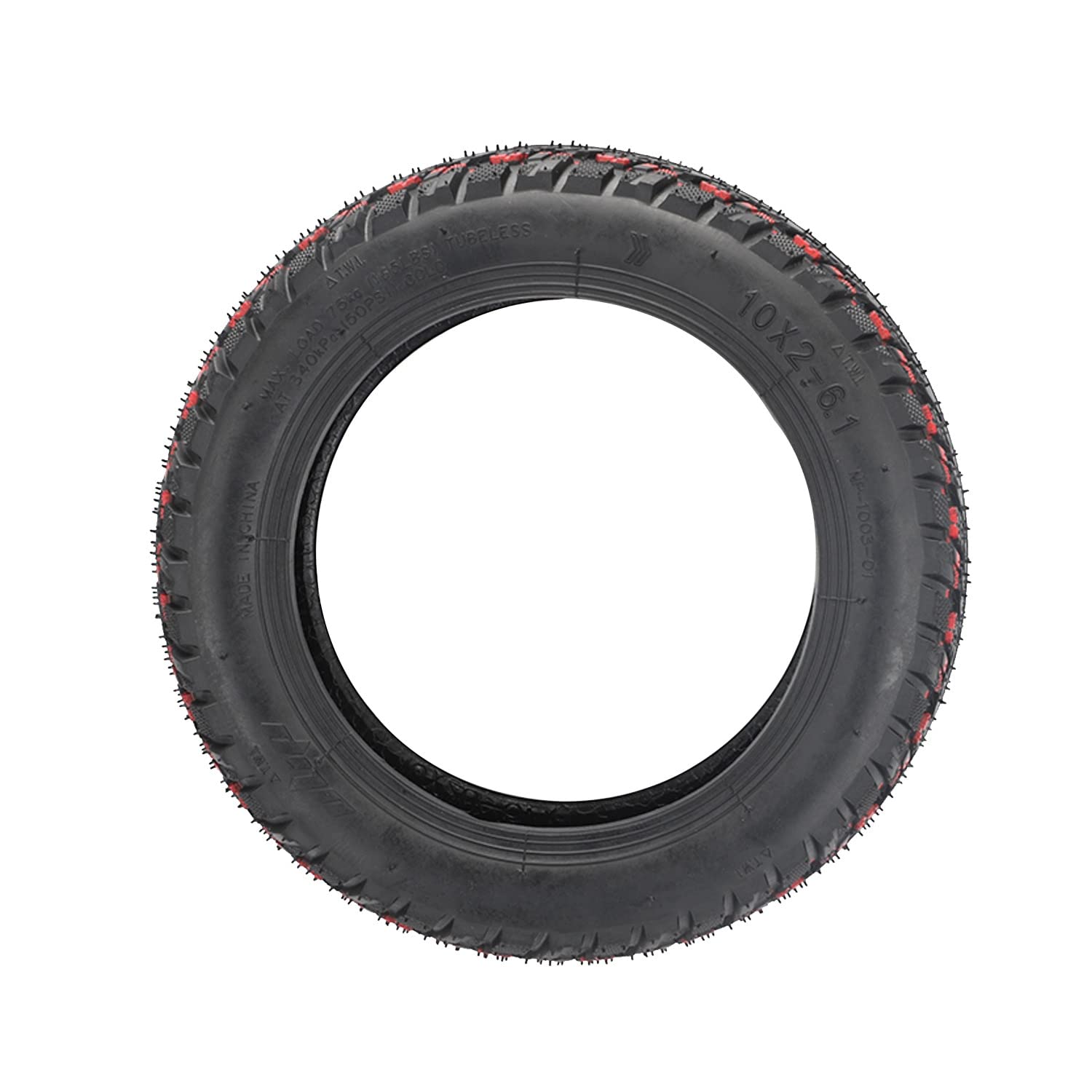 Ruedas De Repuesto para Patinetes Neumático de vacío Todoterreno Modificado de 10 Pulgadas, Piezas de neumático de Rueda Delantera y Trasera for Patinete eléctrico Scooter