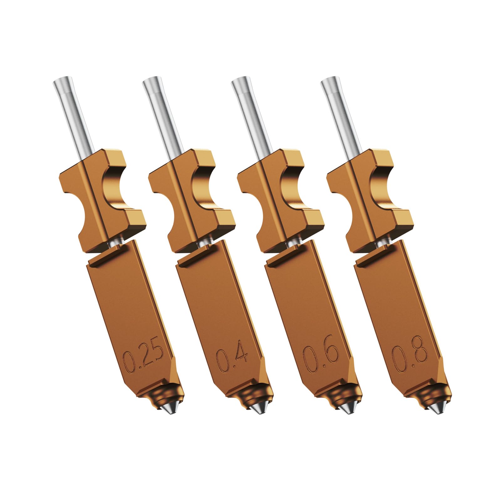 FLASHFORGE Adventurer 5X Gruppo ugelli, tutte le dimensioni Confezione da 4 ugelli,Parti per stampante 3D AD5X