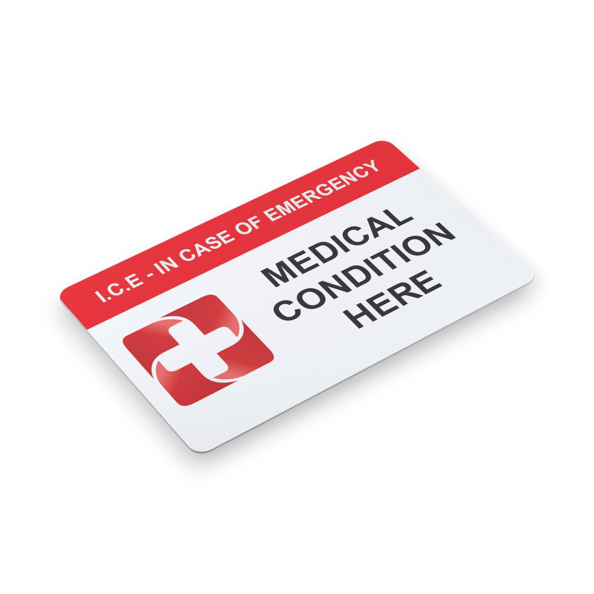 Medical Alert Card for FND, Diabetes, Parkinson’s, Cancer, Epilepsy – Custom ICE Card with Emergency Contact Details Wallet Sized with Protective Overlay in Case of Emergency Card – ALG ID Cards