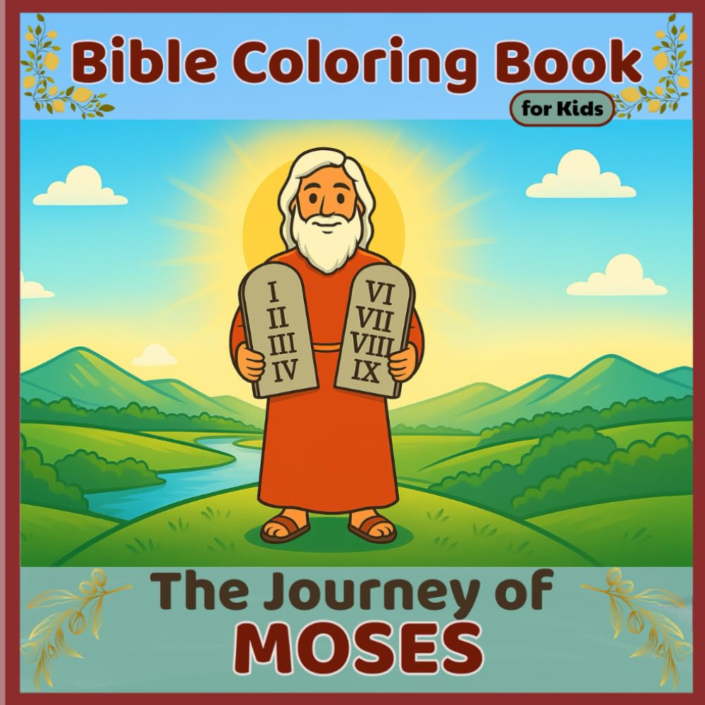 The Journey of Moses: :Bible Coloring Book for Kids (Joyful Bible Coloring Series)