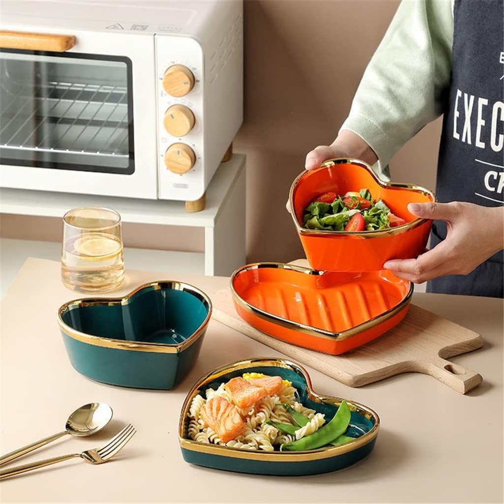 bowls Heart Shaped Dinner Plate Phnom Underglazed Ceramic