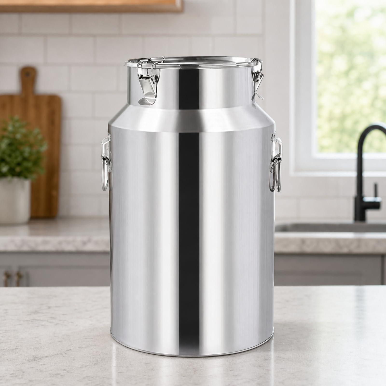 Seau Cvercle Facile à Ntoyer | Hermétique, Robuste, Récipient, pr Cuisine, Cuisiniers, 28L, Fond Plat