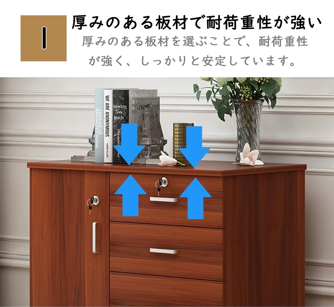 Amazon.co.jp: QD-WST デスクワゴン サイドワゴン キャビネット