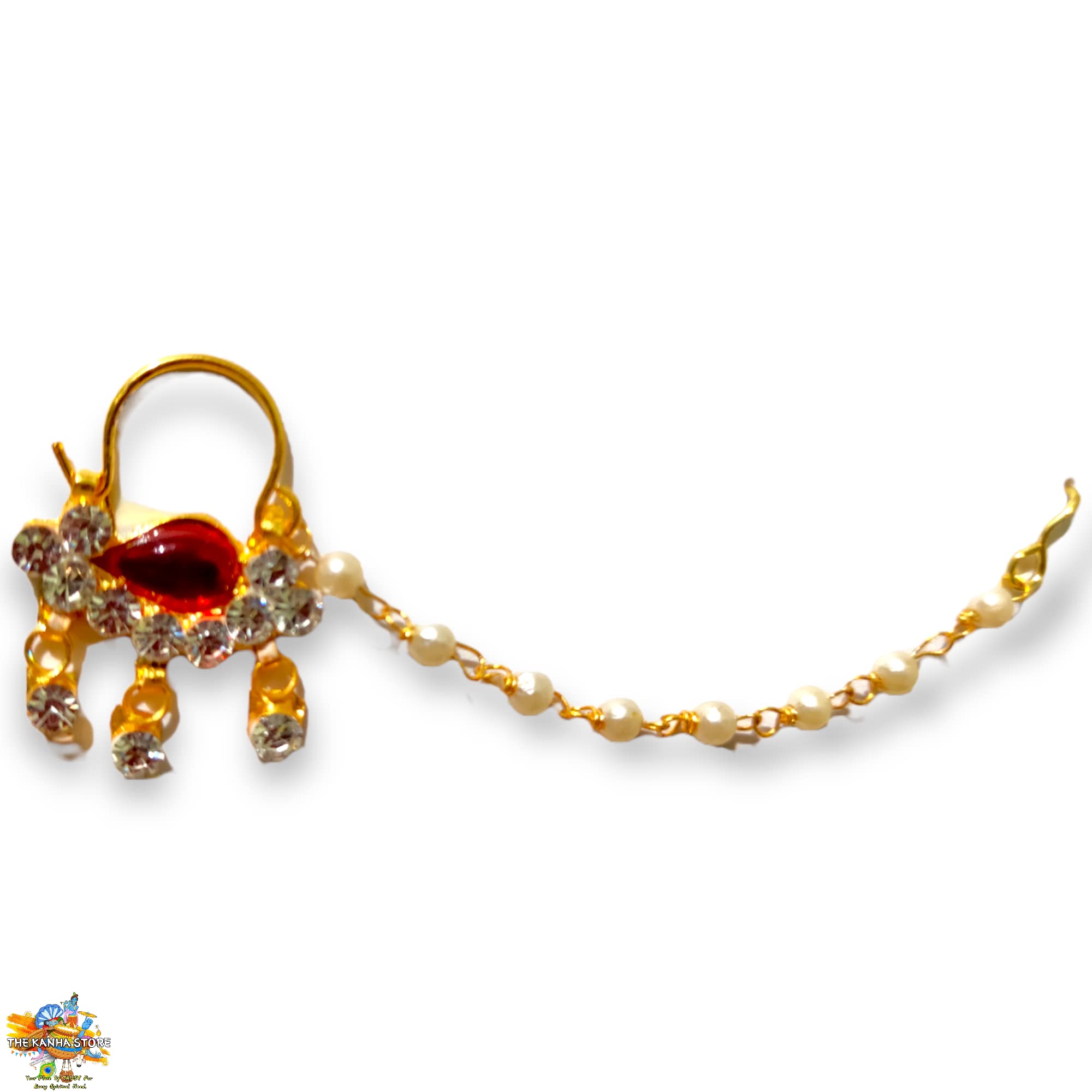 Brij Sugandha Nath with Pearl Chain – for Radha Rani, Durga JI & All Devi Idol| [ Multicolor ] by The Kanha Store (4 INCH) (B0B4H8PLD8) Amazon Price History, Amazon Price Tracker
