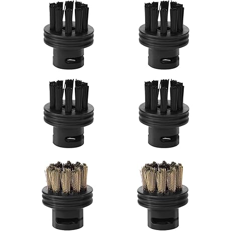 6 Pack Steam Cleaner Brush Heads for Versatile Surfaces