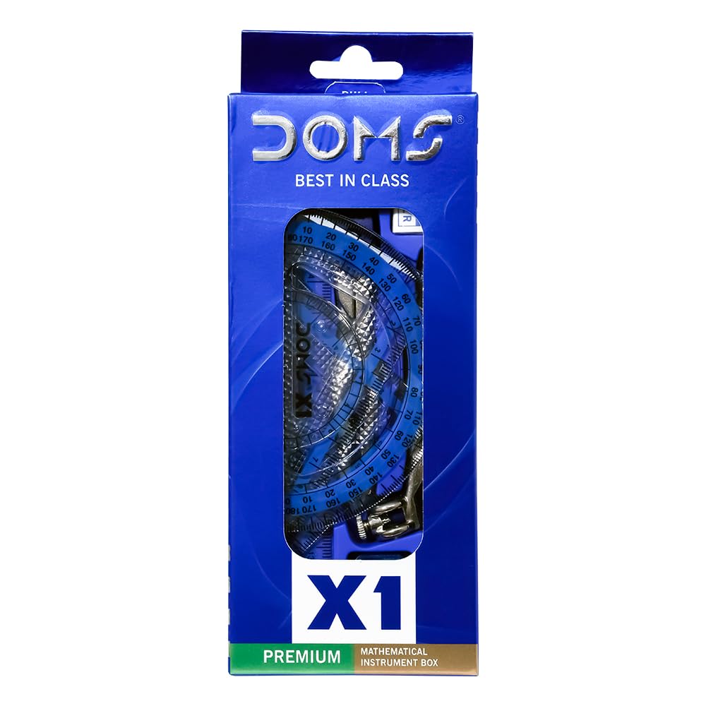 Doms X1 Premium Mathematical Drawing Instrument Box | Best In Class | Ensures Accuracy & Perfection | Geometry Box For Students | Set of 10 Instruments - Image 2 thumbnail