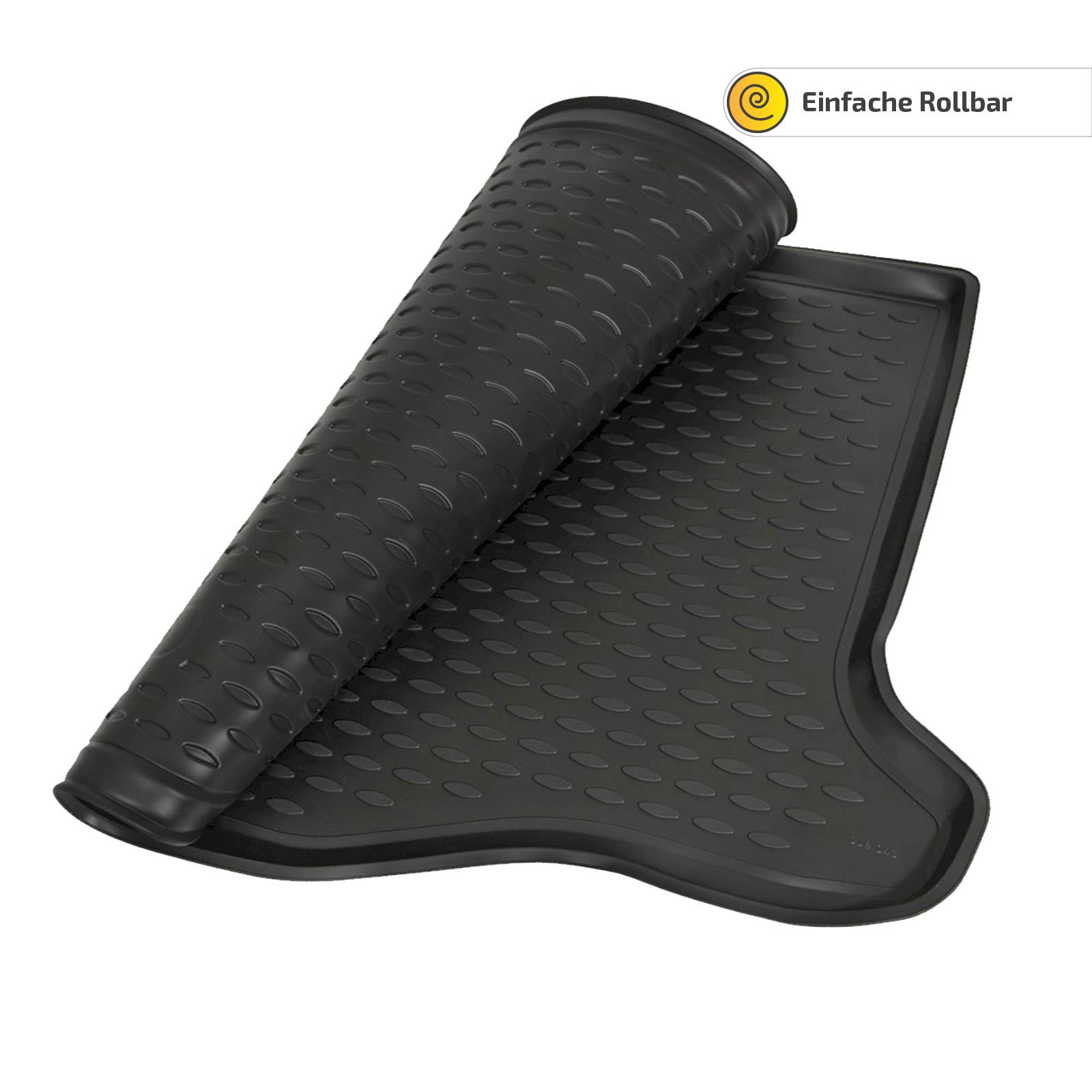 J&J AUTOMOTIVE Tapis de Coffre en Caoutchouc Premium Toyota Corolla E210 4P. Berlina Depuis 2019, Ajustement Spécifique, Bord Haut, Noir, Antidérapant, Inodore