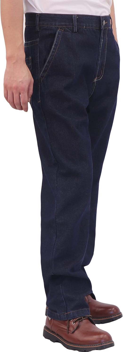 Amazon Bocomal メンズ Frジーンズ ビッグ トールサイズ 耐炎パンツ ローライズ 11 5オンス ブルーデニム 難燃性ジーンズ Us サイズ ジーンズ 通販