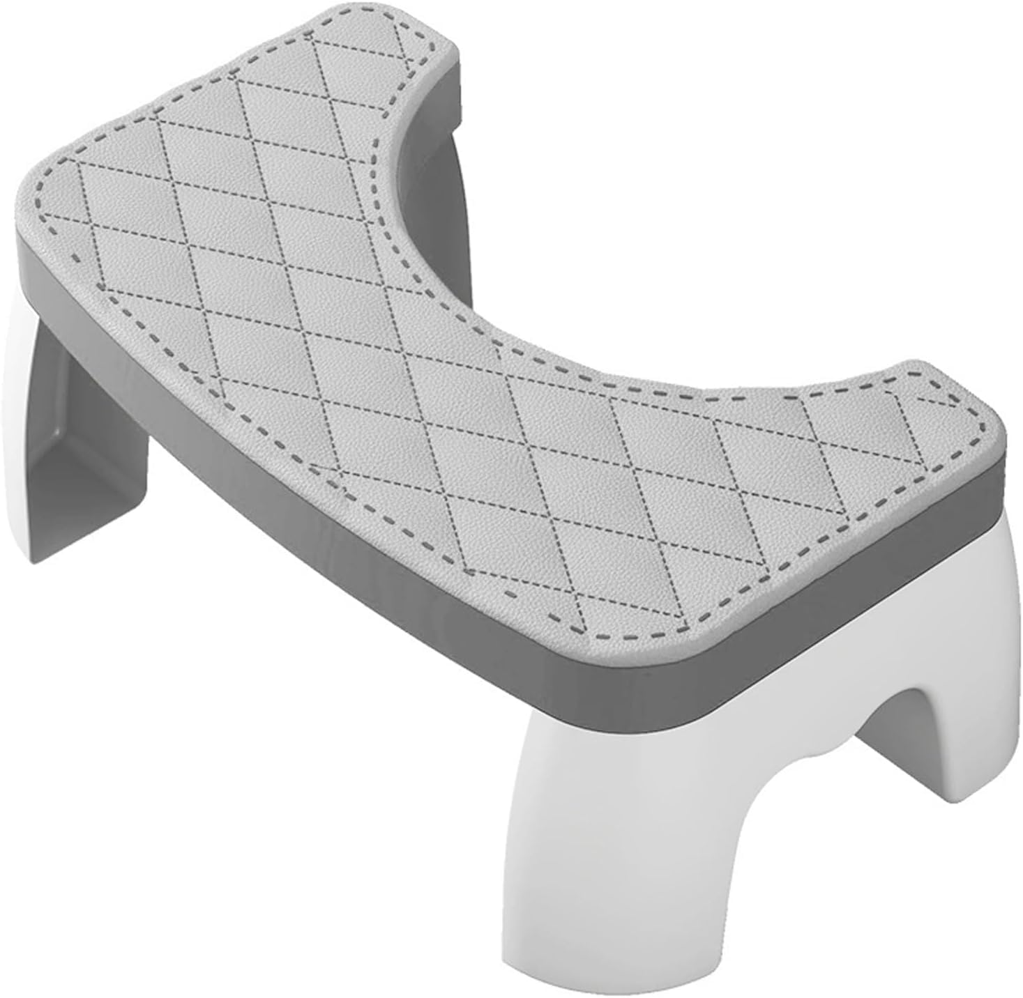 Toilet Step Stool for Adults & Kids - Detachable Anti-Slip Squatting Stool for Healthier Posture | Heavy Duty PP Bathroom Stool for Toddlers, Seniors & Families (Grey)