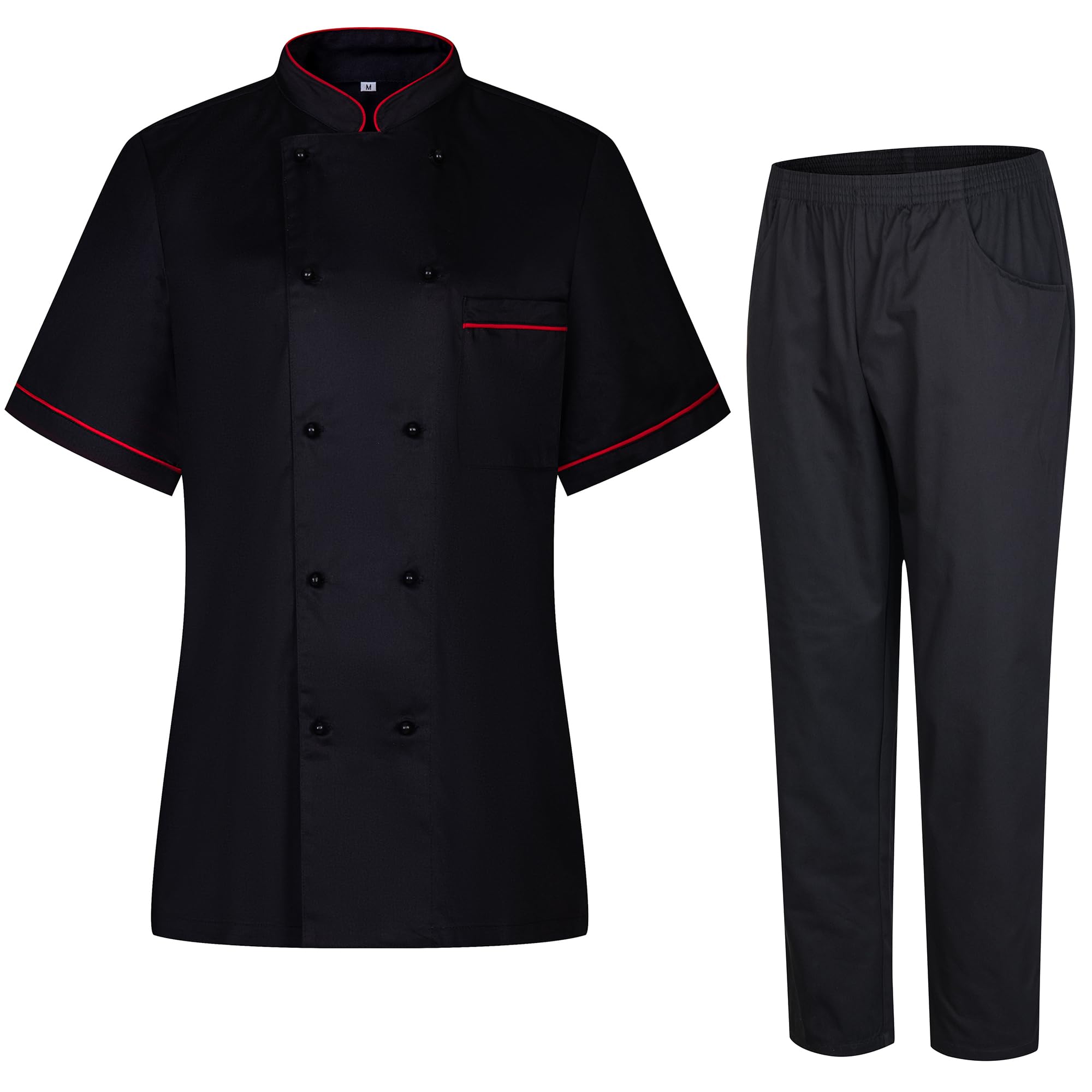 849B-8312 - Giacca da chef da donna e pantaloni da cuoco da donna, uniforme gastronomia