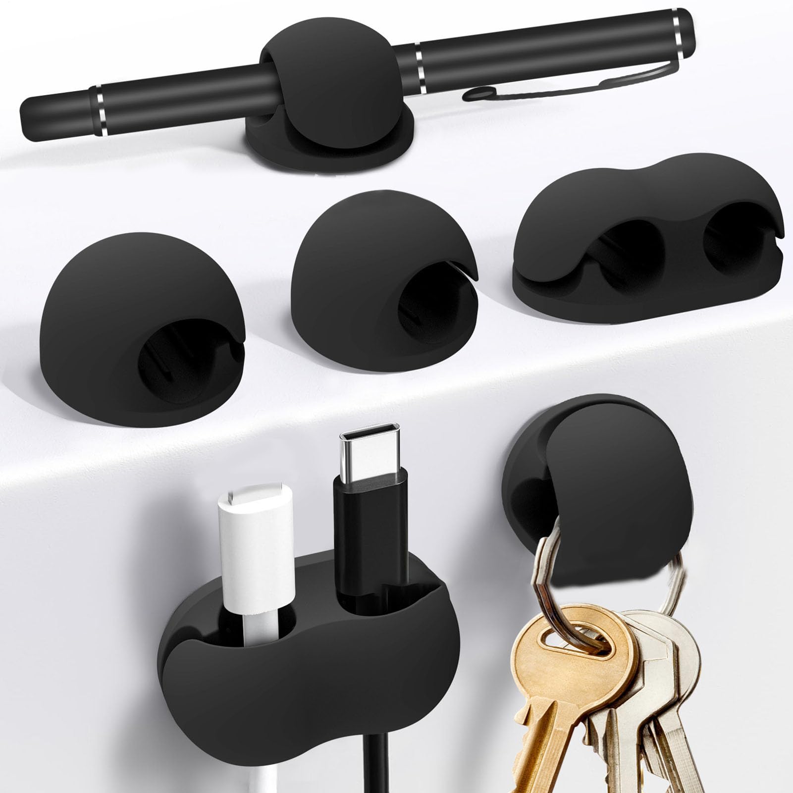 Clip Adesive Portacavi Multiuso, Fermacavi, Clip Portapenne | Organizer Per Fili In Silicone Per Casa, Cucina, Dormitorio, Stanza, Parete, Scrivania, Scuola, Aula Scolastica