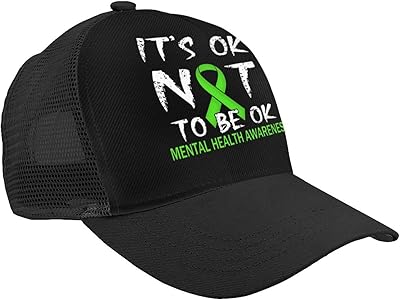 DARLEKS Mental Health Awareness Mesh Trucker Hats,Outdoor Snapback Dad Hat,Hip Hop Men Women Adjustable Baseball Caps