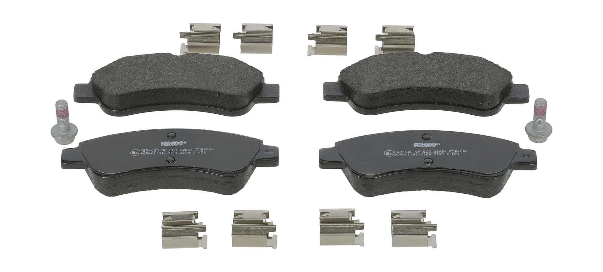 FERODO Plaquettes de freins non préparé pour l'indicateur d'usure avec accessoires FDB4066 Compatible avec PEUGEOT 206 3/5 portes 2A/C 207 3/5 portes WA, WC 208 I 3/5 portes CA, CC 307 3/5 portes 3A/C