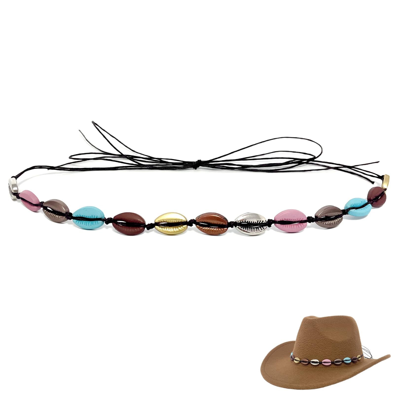 nemokamai Cowboy Hat Bands for Men Women, Leather Hatbands Belt for Cowboy/Western/Fedora/Cowgirl Hats