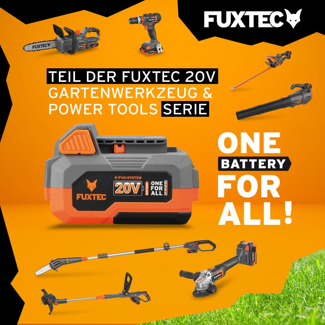FUXTEC Akku Rasenmäher FX-E1RM20-SET 40V 2x20V • 33cm Schnittbreite • 5fach Variable Schnitthöhe 25–65mm • Ink.l 2x2Ah Akku und Schnellladegerät • 35L Fangkorb • 14kg
