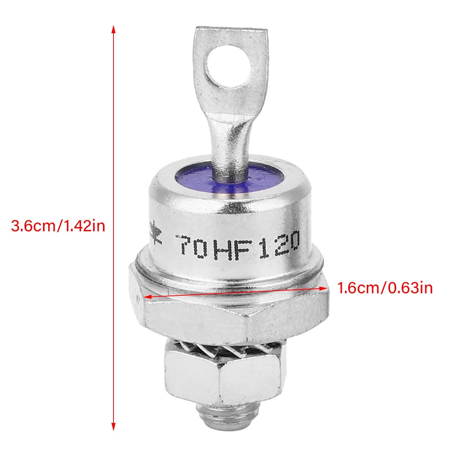 Rectifier Diode, 5 Pairs Spiral Rectifier Diode for Battery Charging 70HFR120 70HF120