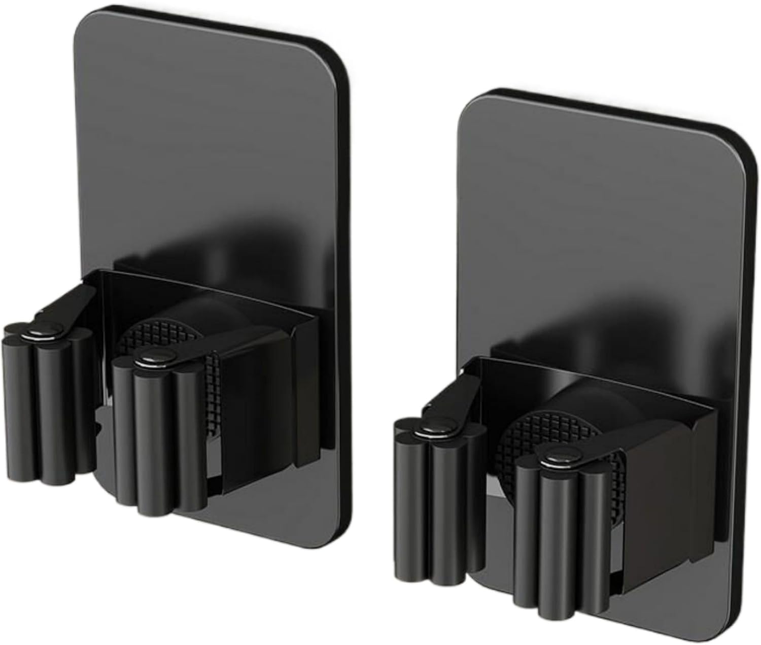 灰色拖把壁挂夹挂钩卫生间免打孔多功能墙上不锈钢扫把固定挂架 KCookware Accessories - 1574