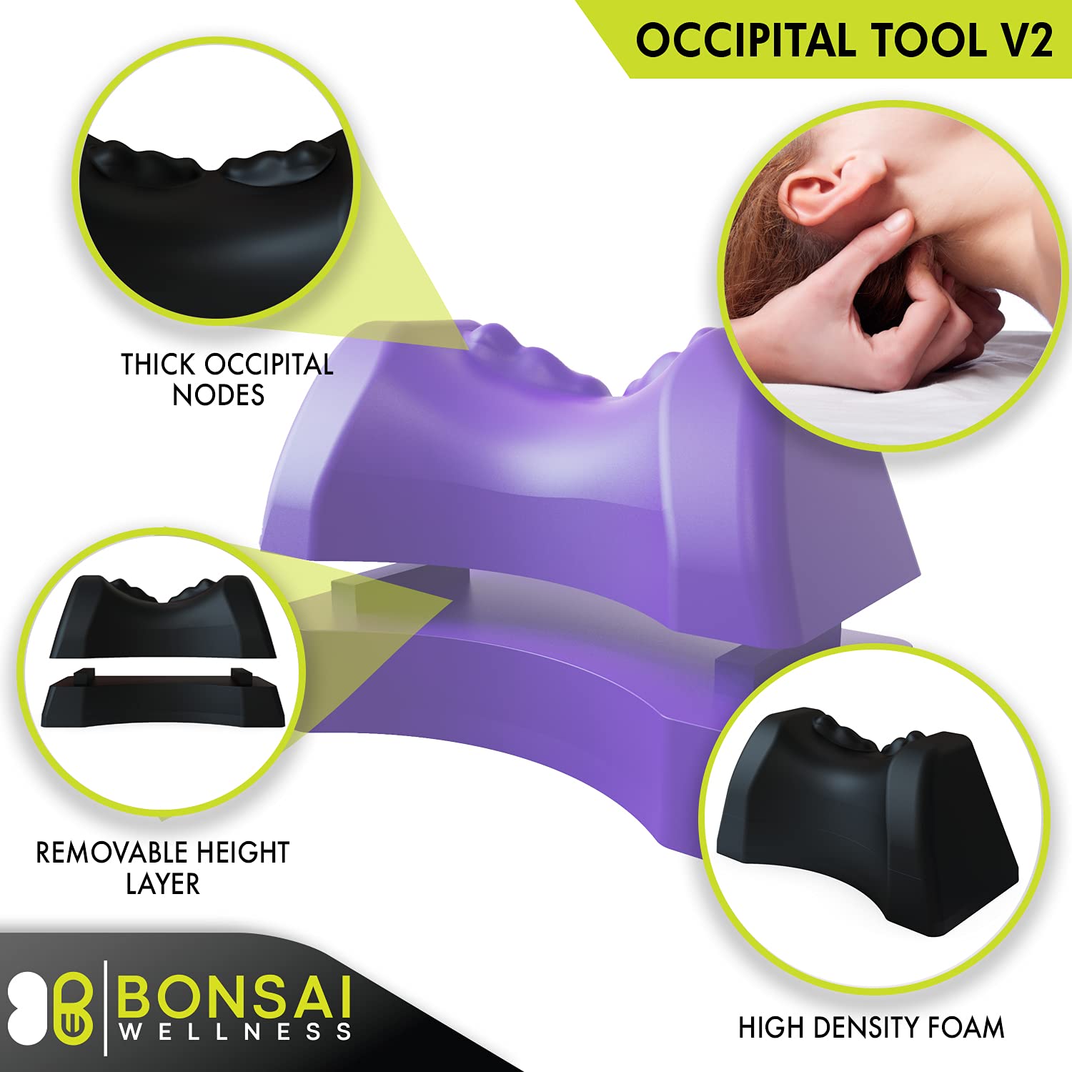 Occipital Release Tool 2.0 - Zervikale Traktion bei Nacken- und Schulterschmerzen, Chiropraktik-Ausrichtung, Drehgerät für Triggerpunkttherapie, Kopfschmerzen, Migräne und Stress