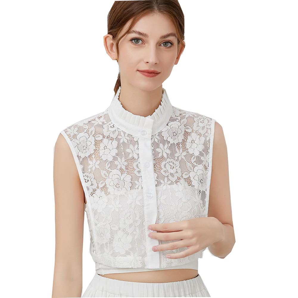 EVGVATFake Collar Detachable Dickey Collar Blouse Half Shirts Lace False Collars for Women Girls