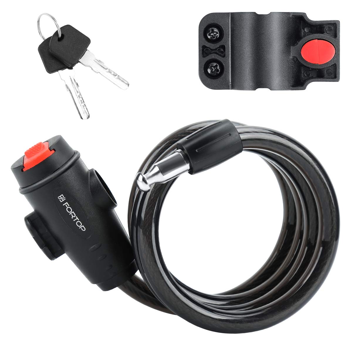 Buy FORTOP Bike Anti Theft Coiled Cable Lock, Multiple Security Levels
