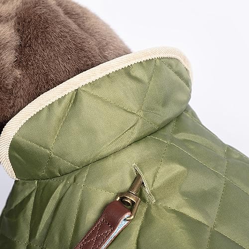 Danish Design Forest Green Diamond Quilt Shower Proof Thermal Lined Dog/Puppy Coat 10 Inch 25 cm, Forest Gren - Image 3