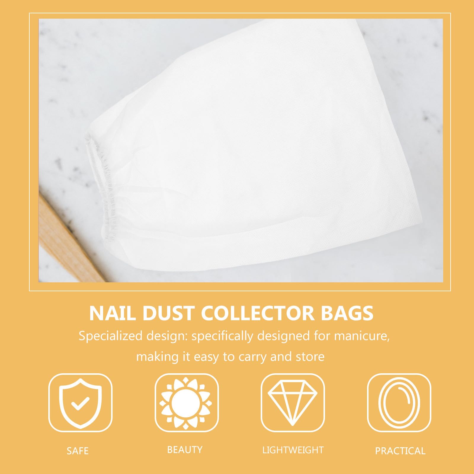 NOLITOY Sacchetti Raccogli per Aspiratore Unghie 4 Pezzi Non Tessuto Spesso Accessori Professionali per Nail Art Sacchetti di Ricambio per Aspiratore Manicure Uso Saloni e Casa