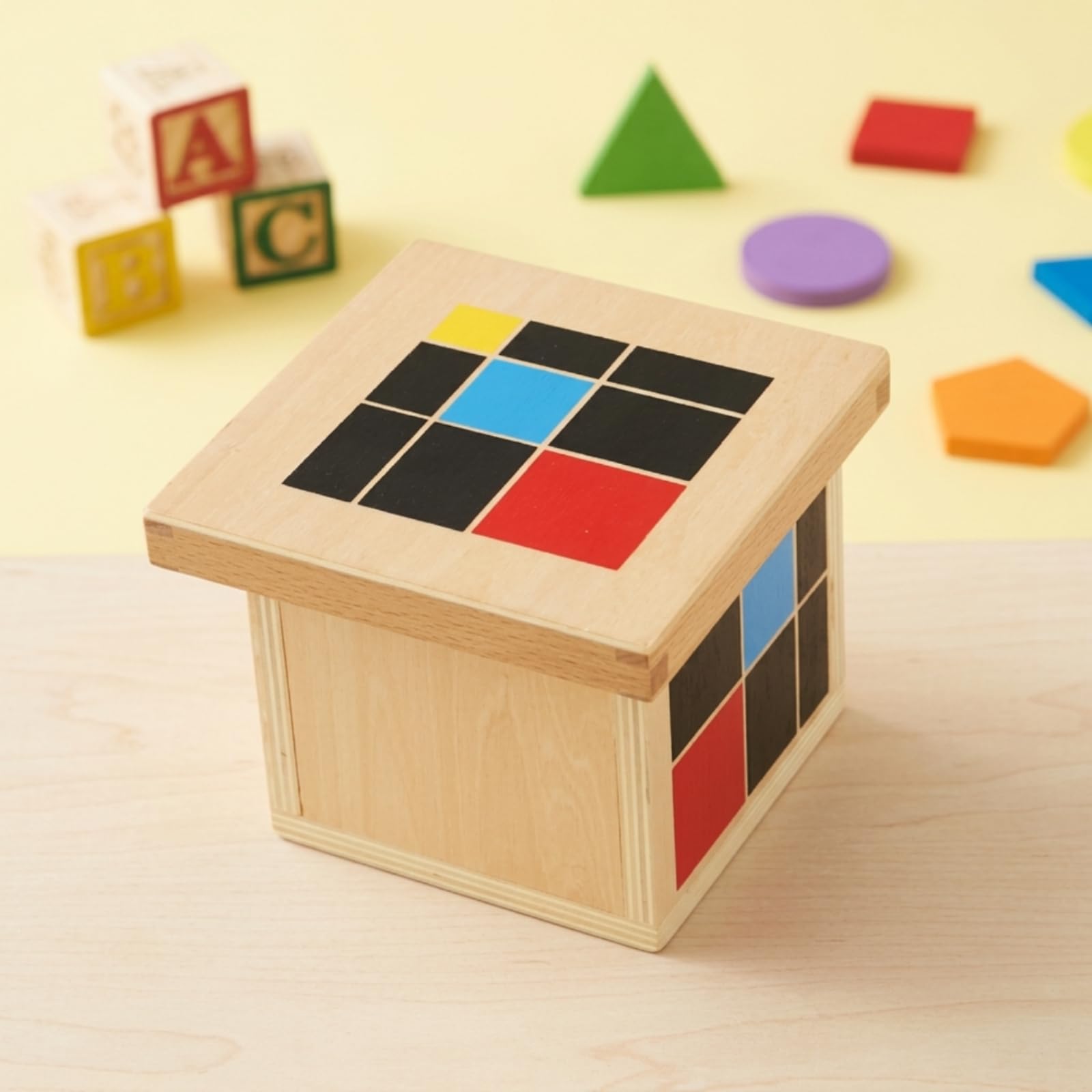 Cubo Educativo Geométrico Cubo con Tapa Multicolor Juguete Educativo para