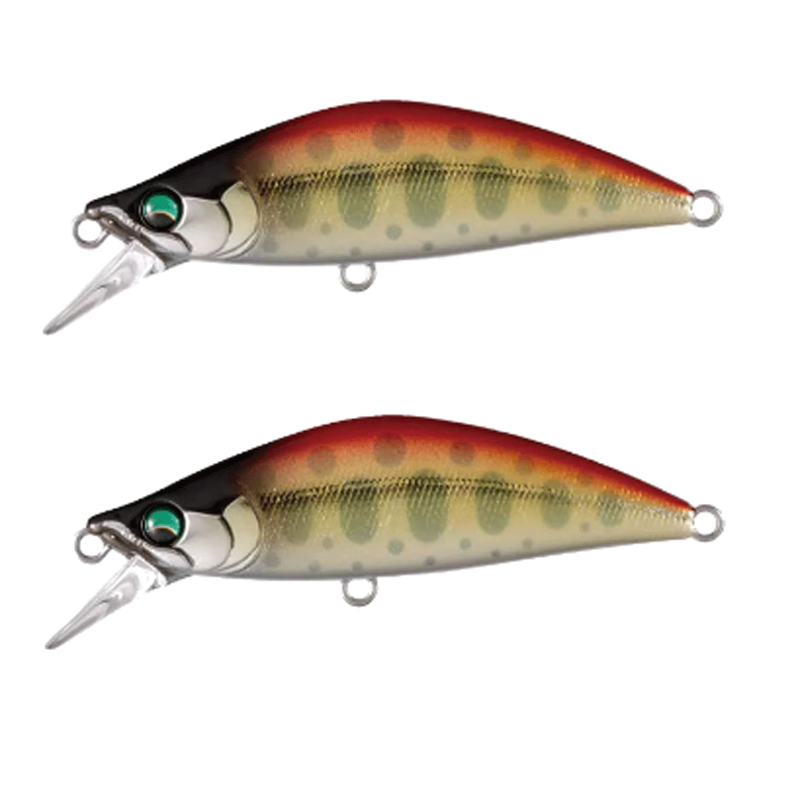 IvyLoutish Fishing Lure Bait 2 Pcs Mini Sinking Minnow Wobblers Fishing Bait 5cm 5.2g Trout Artificial Plastic Hard Bait Crankbait Bass Fishing Tackle Fishing Tackle