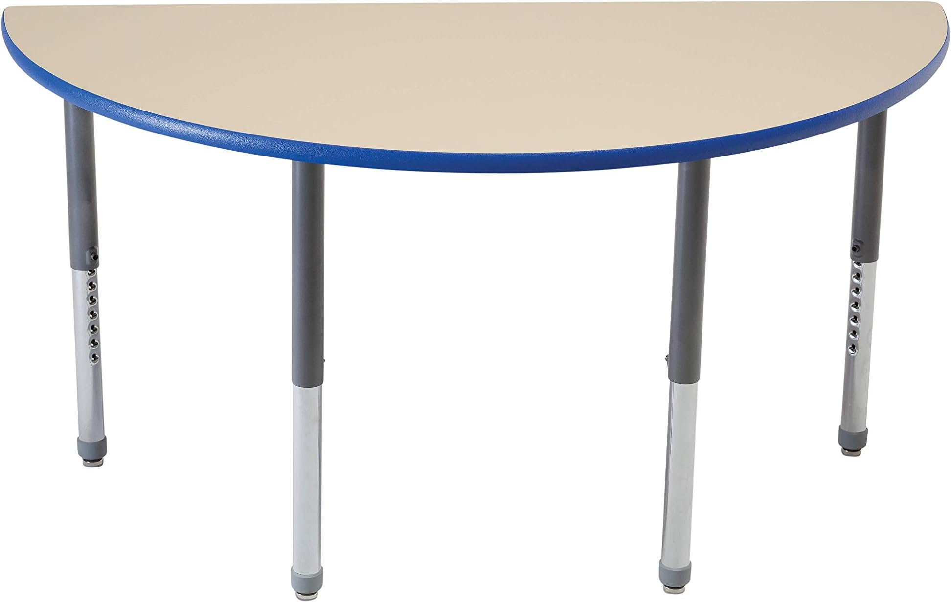 AmTab - WAHR72D - Whiteboard/Markerboard Dry Erase Table, Activity Legs, Half Round, 72" Diameter, Multiple Color Options Available