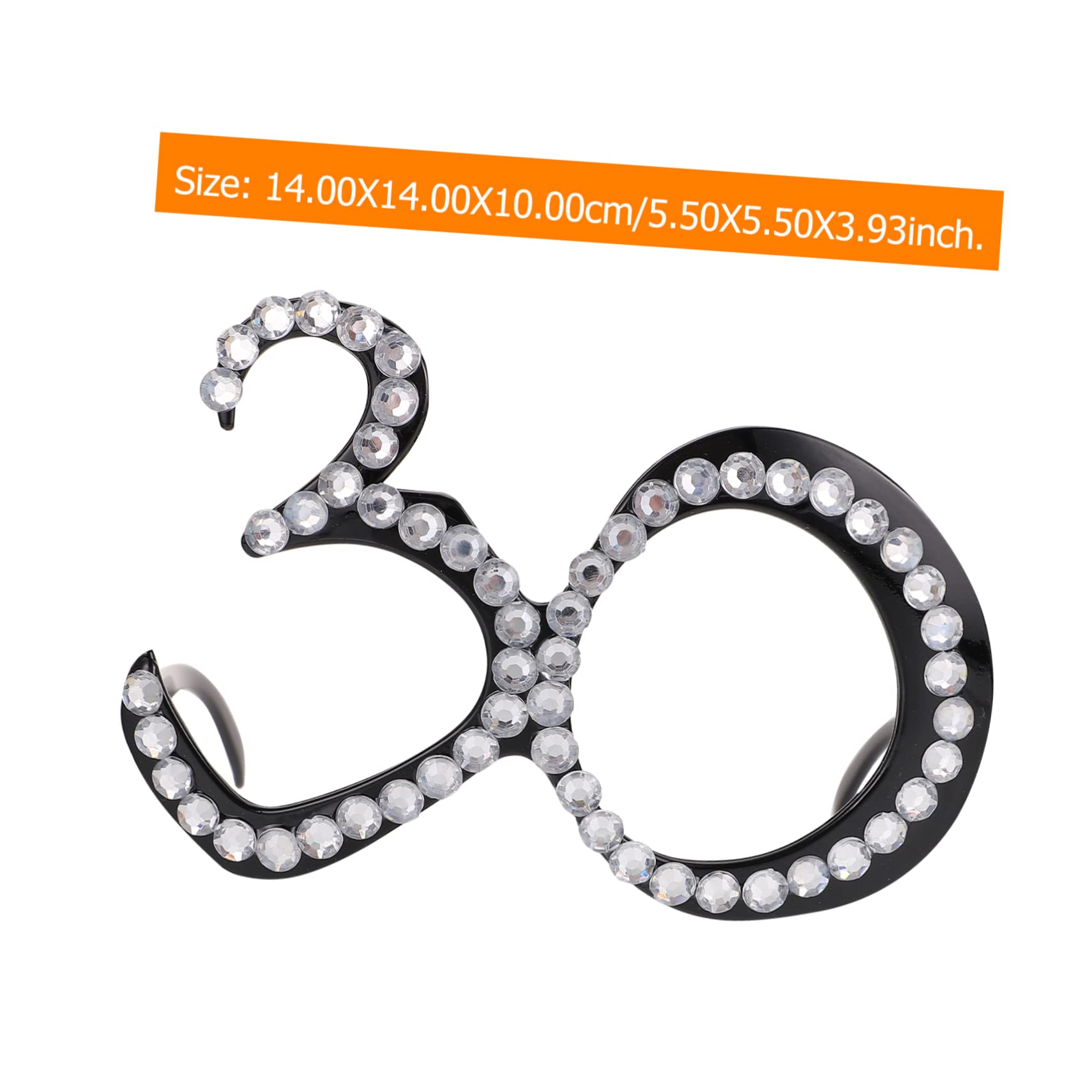 HOLIDYOYO Pbirthday Sunglasses Stylish Party Glasses Number Crystal for Birthday Festivity