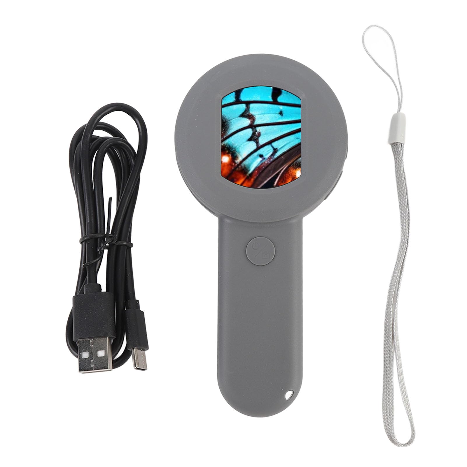 Generic Lente D'ingrandimento per Monete Portatile Illuminata 100X per Gioiellieri con Lente D'ingrandimento per Tricomi con Schermo LCD da 2" per Adulti Microscopio Digitale Portatile per Hobbisti