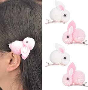 Bunny Rabbit Hair Clips for Girls