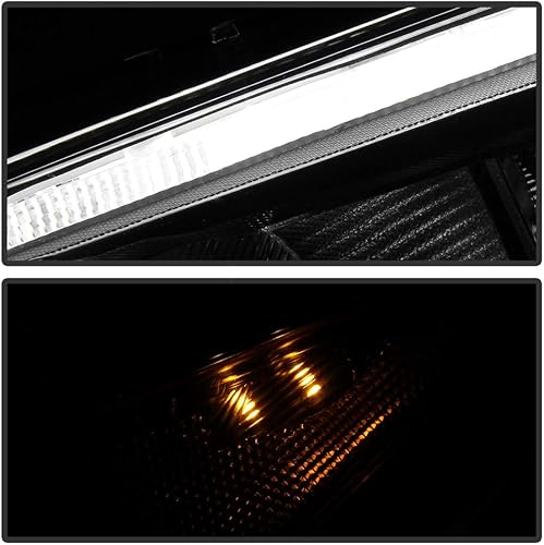 Miniatura 7 de ACANII - Para [modelo halógeno con LED DRL] 2015 2016 2017 2018 Ford Focus faros delanteros montaje conductor y pasajero