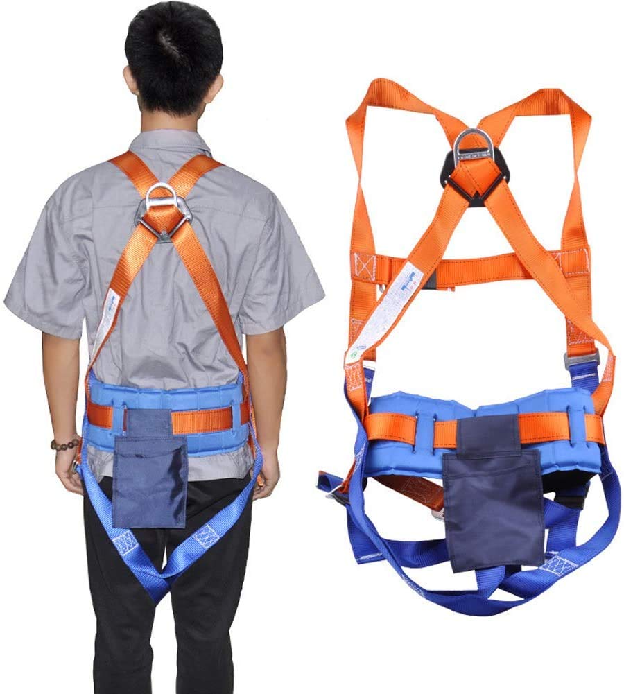 SwaYve Arnés de Seguridad de Cuerpo Completo, Protección Contra Caídas, Equipo de Protección Personal para Rescate en Incendios, Espeleología, Rapel