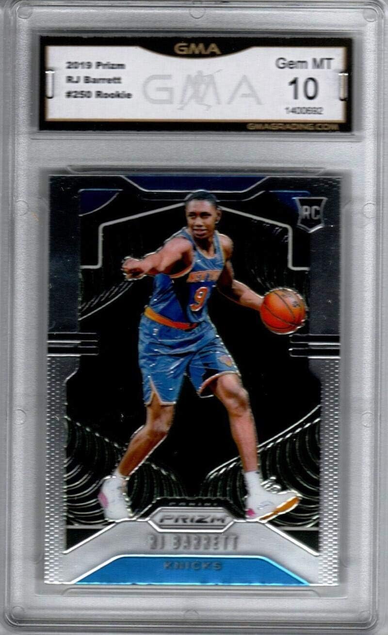 2019-20 Panini Prizm #250 RJ Barrett Graded GMA GEM MINT 10 NBA Basketball Trading Card RC Rookie New York Knicks