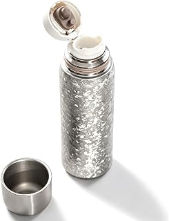 Keith 14.5oz Titanium Vacuum Insulated Water Bottle, Leakproof Water Bottle | Pure titanium, 14.5 oz, lightweight 221g, 12h+ insulation, one-touch drinking lid, titanium cup lid, non-slip base