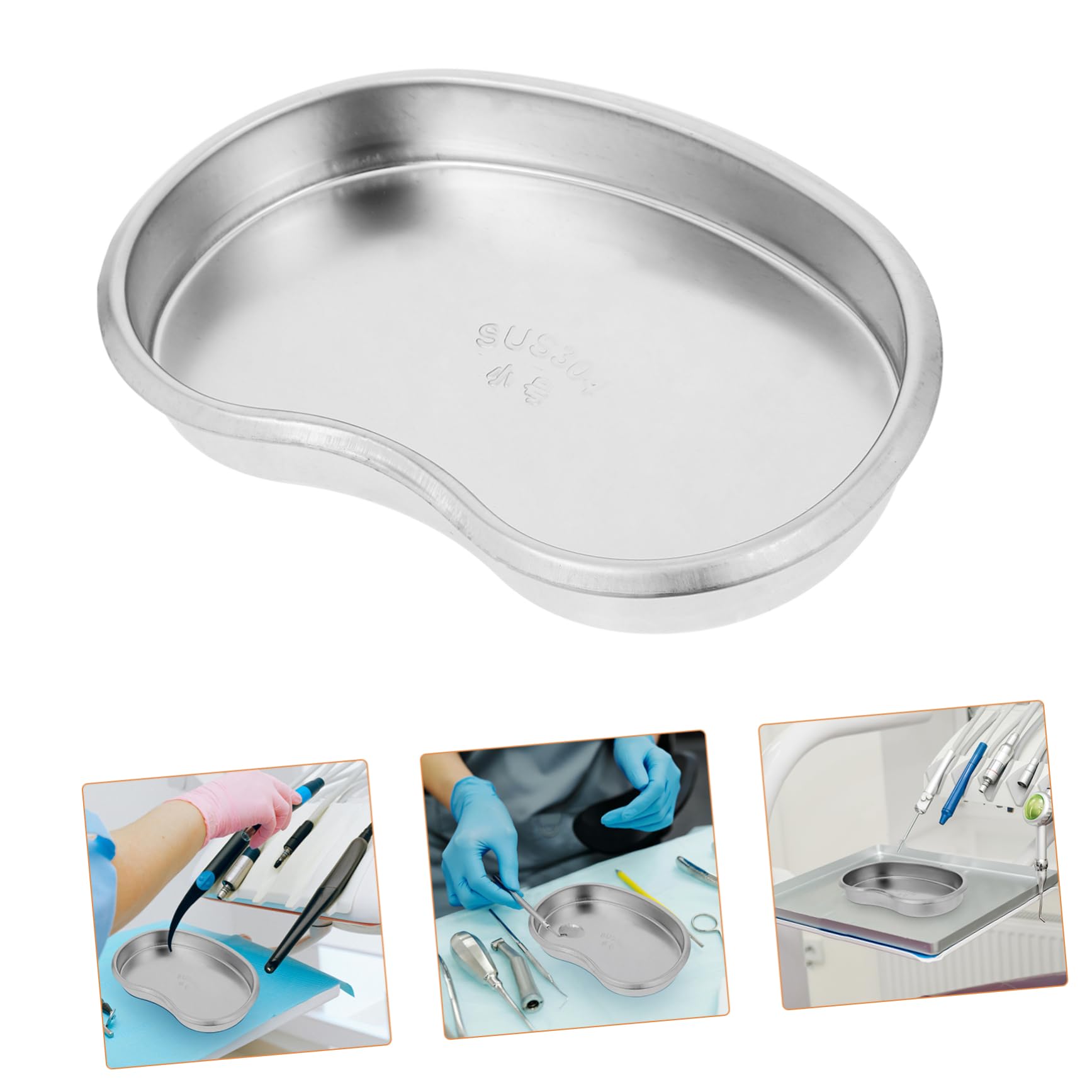 Bandeja Ovalada de Acero Inoxidable 304 Color Plata para Organizar Utensilios Diarios Diseño Fácil de Limpiar y Uso Versátil en Laboratorios