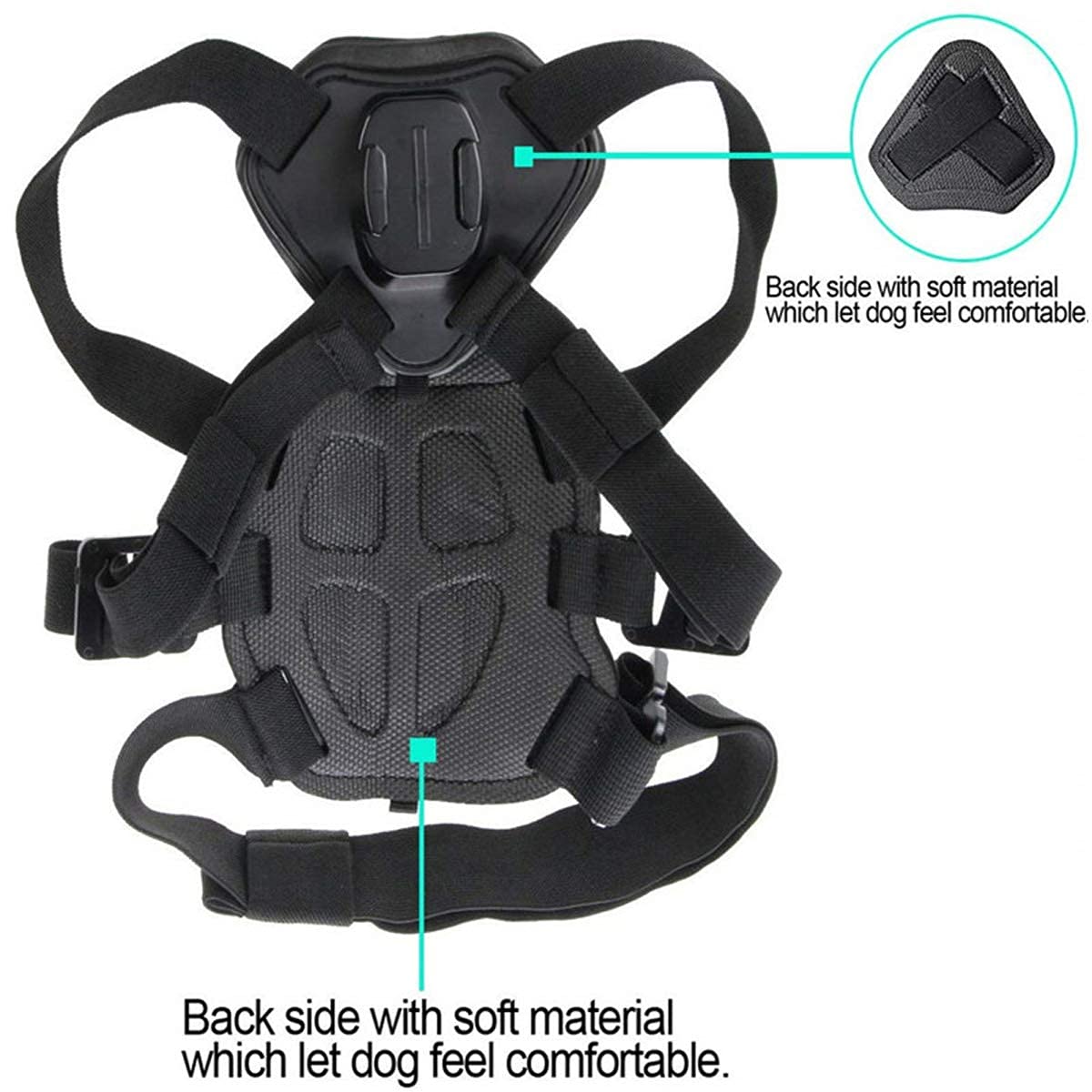 DUTTY Soporte Ajustable para cámara de acción para GoPro Hero 7 6 5 4 Xiaoyi Sports CAM Correa para el Pecho