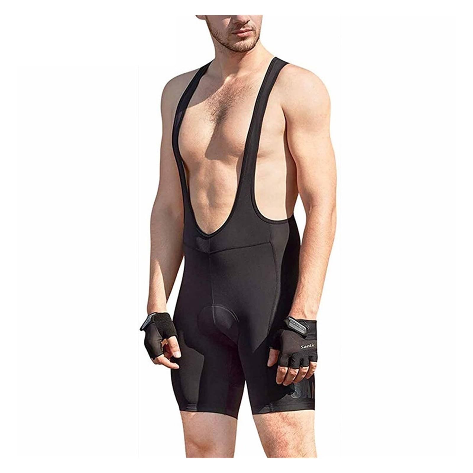 Salopette da Ciclismo Pantaloncini con Bretelle da Ciclismo Pantaloncini da Ciclismo Uomo Bici da Strada Maglia Elastica Traspirante Pantaloncini con Bretella