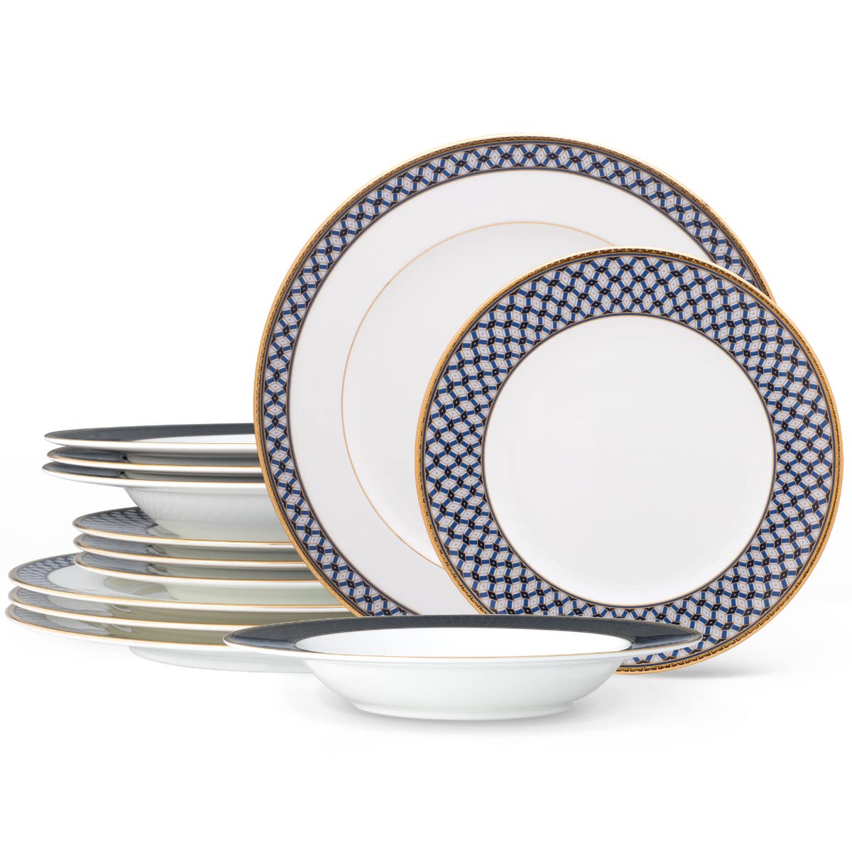 Noritake Blueshire 12-Piece Dinnerware Set, Service for 4